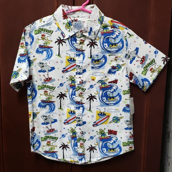 2X HOST PICK. NWT Boy's 365Kids Button Up Shirt Size 8 - Picture 1 of 3